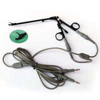 Pinces d'aspiration bipolaires Stammberger pour usage vétérinaire canin, 12,5 cm, pointe à angle de 15 degrés, câble de 3 mètres, réutilisables, autoclavables, en acier inoxydable
