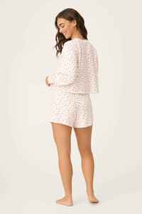 Conjunto de Pijama Sexy para Mujer en Satén de Seda/Algodón, Camiseta sin Mangas, Pantalones Cortos con Cintura Elástica, Suave, Transpirable, para Dormir - Product Image 6