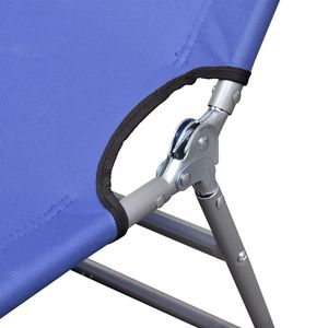 Chaise longue en acier thermolaqué bleu avec revêtement polyester - Product Image 5