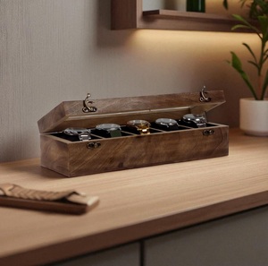 Handmade Wooden Watch Box for Men and Women-Jewelry & Timepiece Storage & <b>Display</b> <b>Case</b> - Product Image 3