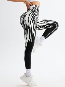 Leggings de yoga pour femmes, taille élastique, séchage rapide, sans couture, pantalon de sport décontracté, leggings de fitness, Spandex/Nylon, couleur unie - Product Image 2