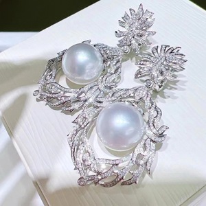 925 Silver <b>Fine</b> <b>Dangle</b> <b>Earrings</b> New Light Luxury Style 10MM Freshwater Pearl with Versatile Micro Flaws - Product Image 2