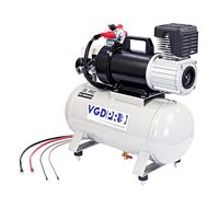Compresseur portable 24V DC résistant aux intempéries, pompe à air professionnelle sans huile, réservoir de 25 litres, compresseur d'air résistant aux intempéries