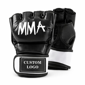 Guantes de MMA Personalizados OEM, Guantes de Piel de Alta Calidad, Guantes de Sparring, Guantes de MMA para Combate, Guantes de Medio Dedo - Product Image 1