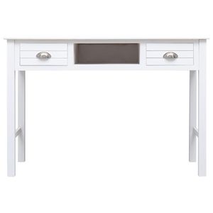 Escritorio de escritura de madera blanca 43,3 \ "x17.7 \" x29.9 \ "para uso en computadora - Product Image 4