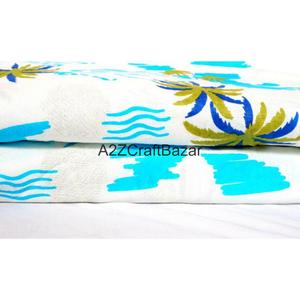 Tela Ecológica, Transpirable, Ligera, de Secado Rápido, 100% Algodón, Diseño Floral con Estampado a Mano Indio, Estilo Cruzado para Niñas - Product Image 1