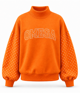 ผู้ผลิตเสื้อสเวตเชิ้ตคอเต่าลายดอกไม้ขนาดใหญ่สำหรับผู้หญิงแบบ OEM พร้อมโลโก้ปักแบบ Outline สไตล์ลำลอง - Product Image 5