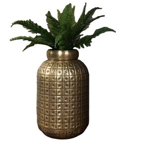 Vase à fleurs en métal gravé or, vase décoratif de luxe pour le sol, pour la décoration de la maison, de l'hôtel et du bureau - Product Image 1