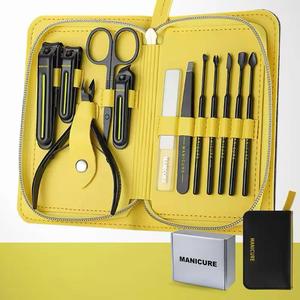 Manicure <b>Kit</b> 12 In 1 Stainless Steel <b>Nail</b> Care Tools Set Portable Case Classic Style Adult Use - Product Image 1