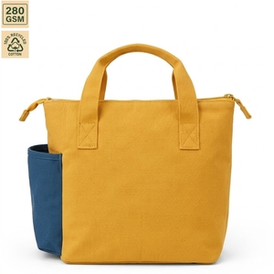Custom Logo <b>Insulated</b> Canvas <b>Lunch</b> Bag Cooler Tote 25x24x14 cm Zipper Wholesale OEM ODM Private Label Manufacturer Exporter Bulk - Product Image 3