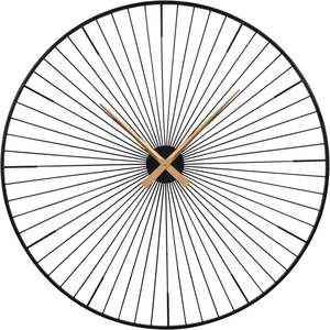 Le poids saisissant du métal et du bois confère à l'horloge une présence rassurante et de haute qualité sur le mur. - Product Image 2