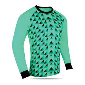เสื้อผู้รักษาประตูคุณภาพสูง สวมใส่สบาย แห้งเร็ว น้ำหนักเบา พิมพ์ลายแบบ Sublimation  รับทำโลโก้ OEM สีตามสั่ง สำหรับกีฬา - Product Image 5
