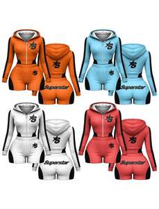 Women Solid Vintage Cropped Quarter Zip Nylon Windbreaker Jacket Shorts <b>Set</b> Lightweight Breathable 2 Piece Tracksuit 2026 - Product Image 6