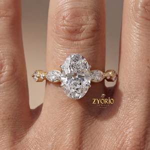 Oval Cut Lab Grown Diamond Engagement <b>Ring</b> 14K 18K Gold IGI Certified <b>Solitaire</b> Wedding <b>Ring</b> Women Luxury Bridal Jewelry - Product Image 4