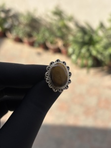 Anillos de Plata de Ley 925 con Gema de Tulita, Estilo Bohemio Vintage, Joyería de Moda Hecha a Mano para Mujer, Anillos de Compromiso - Product Image 1