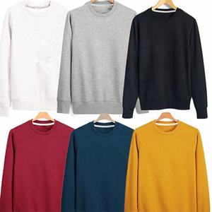 Fabricante de ropa, sudaderas de cuello redondo en blanco de otoño para hombre, sudaderas de manga larga de cuello redondo de gran tamaño para hombre de lana de algodón - Product Image 2