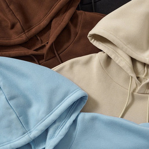 Sweat-shirts à capuche épais en molleton 100 % coton pour hommes, avec logo personnalisé imprimé, épaules tombantes et flocage - Product Image 3