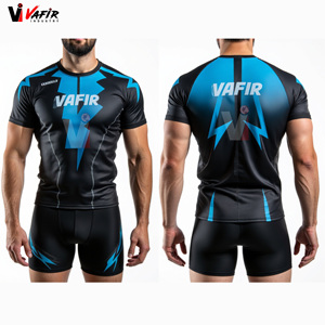 Tenue de football 7v7 personnalisée sublimée, avec casque rembourré, gants respirants, antibactériens, à séchage rapide, sans manches - Product Image 1