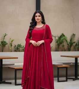 Traje Pakistaní, Vestido para Mujer Estilo Indio, Vestido Musulmán para Mujer, Material de Calidad de Exportación - Product Image 2