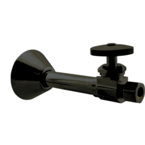 Válvula de Cierre Recta Moderna VAB0033, Latón con Acabado Negro, Manija Redonda para Baño/Cocina - Product Image 2