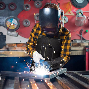 Tablier de travail en cuir de vachette fendu, résistant à la chaleur et aux flammes, pour soudeurs et forgerons, ignifuge, vêtements de travail pour la construction - Product Image 6