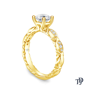 Bague de fiançailles élégante en or 10 carats avec diamant (naturel) de taille marquise et pierre centrale détaillée, vente en gros OEM, fabricant et détaillant - Product Image 5