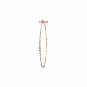 Bracelet et jonc en or avec diamants de laboratoire Radiance of 3 Stones, coupes rondes, poire et ovales, bijoux tendance HIPHOPSTAR pour femmes - Product Image 2