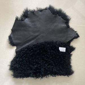 Material de Cuero de Piel de Oveja de Doble Cara Personalizado, Piel de Cordero Natural Rizada Nappa Española Tigrada para Chaquetas y Bolsos - Product Image 1