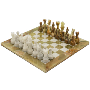 Decorative Onyx <b>Marble</b> Chess Set For Adults And Collectors Natural Stone Pattern And Finish Onyx <b>Marble</b> Chess Set - Product Image 1