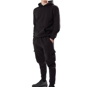 Ropa de hombre transpirable ropa deportiva gimnasio polar sudaderas con capucha y Jogger conjunto traje de jogging - Product Image 1