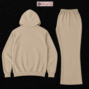Conjunto Deportivo Beige para Hombre, Sudadera con Capucha Estampada y Pantalones Jogger, Ropa Deportiva Informal Personalizada al por Mayor, Conjunto de Dos Piezas - Product Image 6