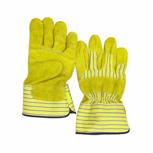 Gants de travail en cuir de vachette renforcé, haute performance, doux et confortables, résistants à la chaleur, pour la construction et le jardinage - Product Image 4