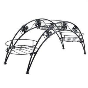 Soporte de metal para plantas de interior y exterior, acabado con recubrimiento de polvo negro, soporte para macetas de hierro, expositor para jardín, balcón, precio de fábrica - Product Image 2