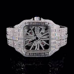 Reloj de Diamante Moissanite de Primera Calidad con Correa Ajustable, Movimiento de Cuarzo Confiable, Ideal para Viajes y Eventos, Disponible a Precio de Exportación - Product Image 1