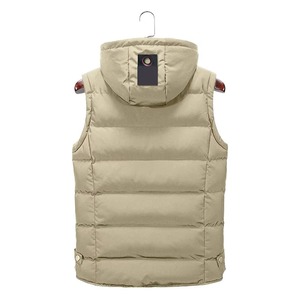 Gilet d'hiver léger personnalisé pour homme avec logo, veste sans manches en polyester avec fermeture éclair, vêtement d'extérieur décontracté - Product Image 6