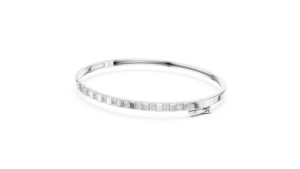 Bracelet rigide minimaliste en diamant de laboratoire taillé 0,5 carat, plaqué or blanc 18 carats rhodié, pour usage quotidien, fiançailles, Saint-Valentin, femme - Product Image 2