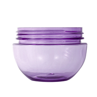 Xypackaging Pots cosmétiques vides ronds en plastique PET pour crème, 100 ml 3,4 oz, violets, avec filetage 68 mm, pour masque facial