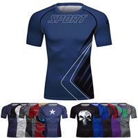 Maillots de compression en spandex imprimés par sublimation, logo personnalisé, uniformes de surf, plongée, BJJ, unisexe, Rash Guard MMA Roman