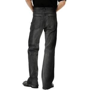 Pantalon crayon en jean pour homme, style vintage délavé, qualité supérieure, 100% coton, respirant, séchage rapide, taille haute, streetwear, OEM - Product Image 2