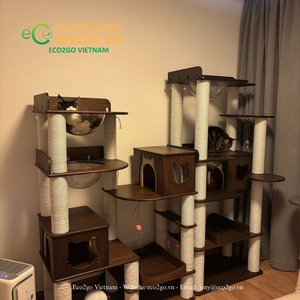 ECO2GO VIETNAM Árbol para Gatos Multinivel con Poste Rascador de Sisal, Casa para Gatos, Muebles para Mascotas de Interior - Product Image 5