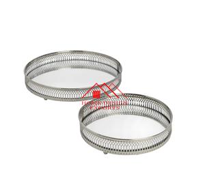 Plateau de service alimentaire en métal fait main, design personnalisé, pour mariage et fête - Product Image 2