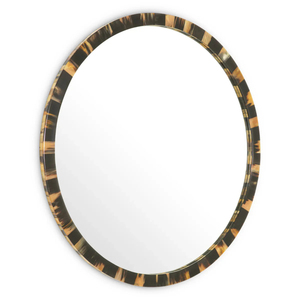 Miroir mural octogonal en feuille d'or antique avec cadre en bois, décoration d'intérieur, miroir d'appoint pour entrée et salle de bain, miroir mural hexagonal ou rond - Product Image 5