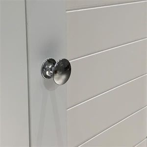 "Armadio da soggiorno indipendente con ripiani a 5 livelli 2 porte con otturatore finitura bianca" - Product Image 6