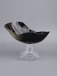 ILAHI's Handcrafted Eco Friendly <b>Disposable</b> Dishwasher Safe Lightweight American Style Buffalo Horn Serving Bowl Salad Dining - Product Image 3