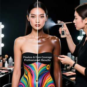 पेशेवर पेंट एयरब्रश किट के लिए कॉर्लेस रिचार्जेबल एयर कंप्रेसर बंदूक स्प्रे केक सजावट के लिए - Product Image 2