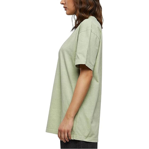 Short Sleeve Women's Oversized <b>T</b>-<b>Shirt</b> 100% Cotton Casual Loose Fit Tee OEM ODM Custom Logo Drop Shoulder <b>T</b>-<b>Shirts</b> - Product Image 3