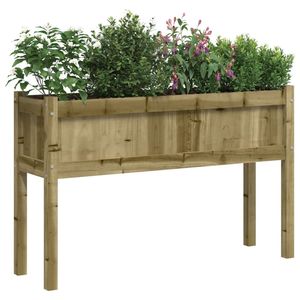 43.3 \ "x12.2 \" x27.6 \ "legno impregnato pino giardino fioriera con gambe vasi di fiori e fioriere - Product Image 4