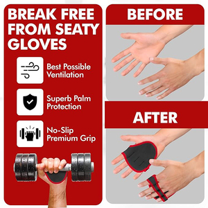 Protège-mains populaires en néoprène avec rembourrage souple pour la protection des paumes, idéaux pour l'entraînement en salle de sport, la musculation et le fitness, antidérapants - Product Image 4