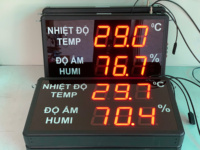 Pantalla LED Industrial de Temperatura y Humedad para Centro de Datos - Modbus RS485/RJ45/TCP - Software SCADA Gratuito |   AT-THMT-S OEM Disponible