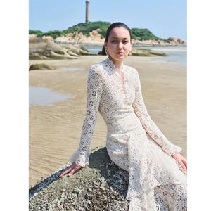 Faldas de Moda, Elegantes, LARGAS, con Encaje, Estilo Boho Chic, 25% Poliéster, 75% Algodón, para Mujer - Product Image 3